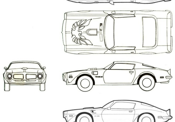 Pontiac Trans Am (1970) (Понтиак Транс Ам (1970)) - чертежи (рисунки) автомобиля